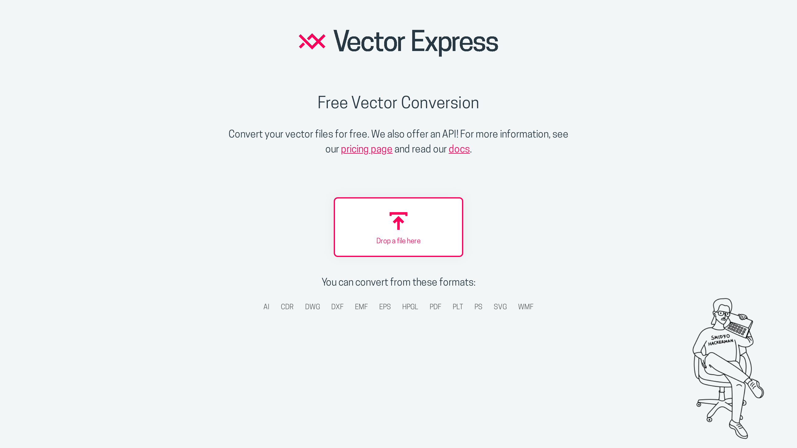 Vector Express v2.0's website screenshot